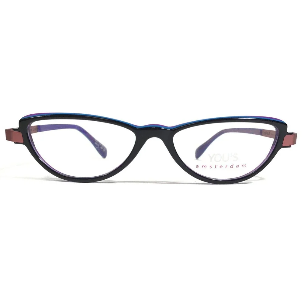 Yous Amsterdam Mod.1122 Col.203 Eyeglasses Frames Blue Purple Pink 49-15-140